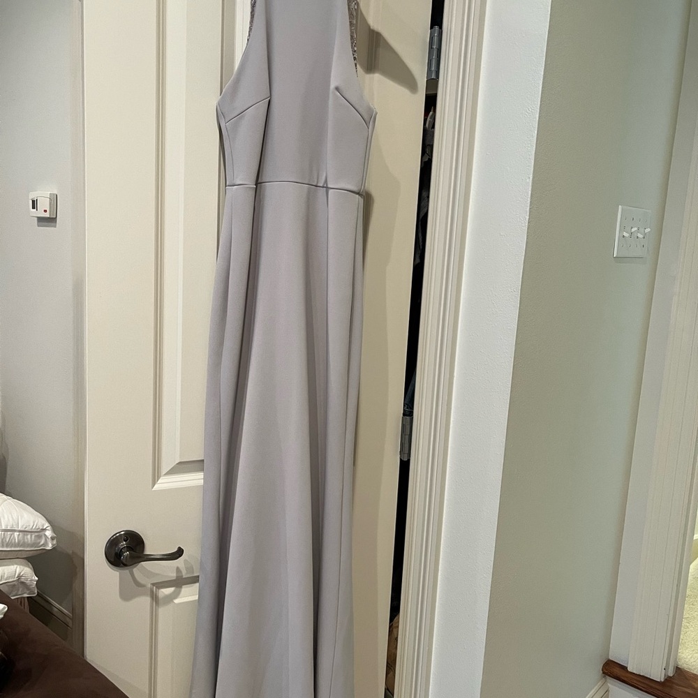 Elegant Gray Sleeveless Dress